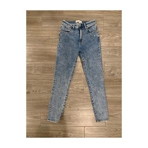 High rise skinny jeans